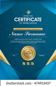 Certificate Template Modernluxury Diploma Stylevector Illustration ...