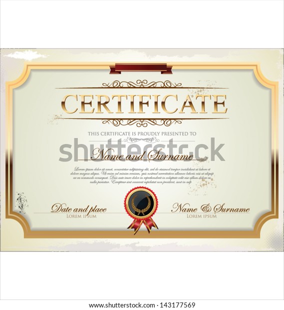 Certificate\
template