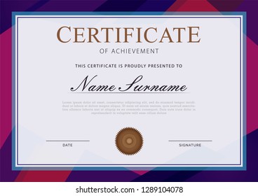 Certificate template abstract