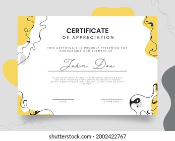 Certificate Template with Abstract Background. 