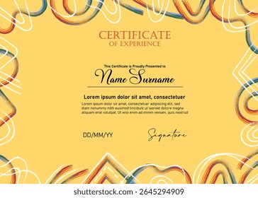 certificate template with abstract design