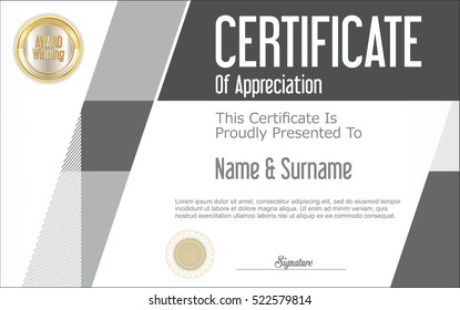 Certificate template abstract geometric design background 