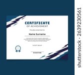 Certificate Template with Abstract Geometric Thunder Frame