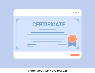certificate template academic diploma degree university education knowledge concept horizontal