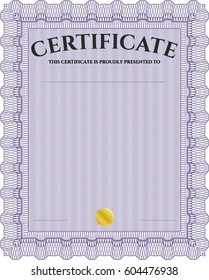 certificate template  of achievement diploma vector illustration design completion
