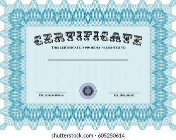 certificate template  of achievement diploma vector illustration design completion
