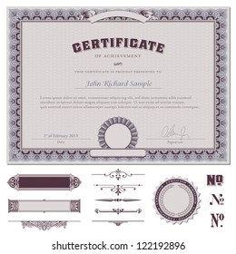 certificate template with additional design elements