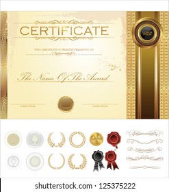 Certificate template with additional design elements