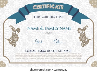 certificate template with additional design elements Stock Vector Illustration: 