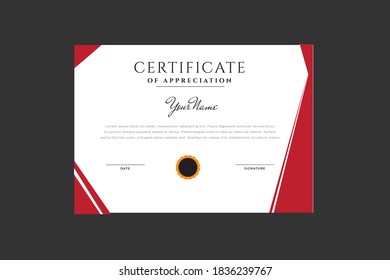 Certificate template awards diploma background vector modern value design and luxurious elegant.Illustration layout cover leaflet horizontal in A4 size pattern.