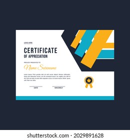 Vector de fondo de diploma de asignación de plantillas de certificado