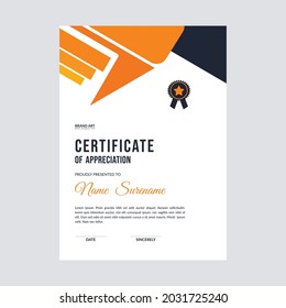 Certificate template awards diploma background vector