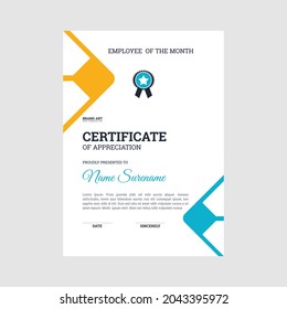 Certificate template awards diploma background