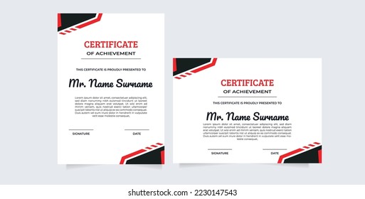 Certificate template awards diploma background vector modern design simple elegant and luxurious elegant. layout vertical in A4 size