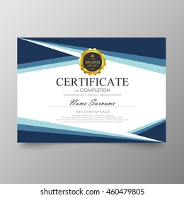Certificate template awards diploma background vector modern value design and luxurious elegant.Illustration layout cover leaflet horizontal in A4 size pattern.