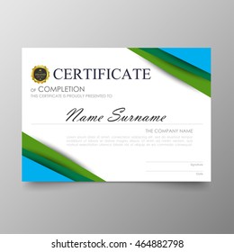 Certificate template awards diploma background vector modern value design and luxurious elegant.Illustration layout cover leaflet horizontal in A4 size pattern.
