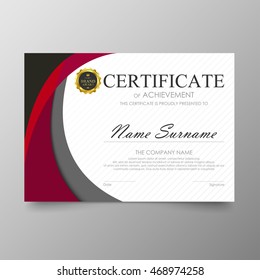 Certificate template awards diploma background vector modern value design and luxurious elegant.Illustration layout cover leaflet horizontal in A4 size pattern.