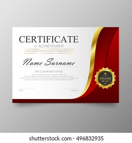 Certificate Template Awards Diploma Background Vector Stock Vector ...