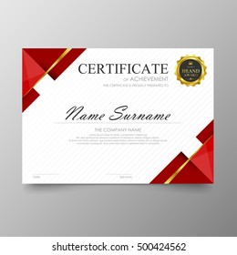 Certificate Template Awards diploma Hintergrund Vektorgrafik modernen Wert Design und luxuriös elegant.Illustration Layout Deckblatt horizontalen in A4 Größe Muster.