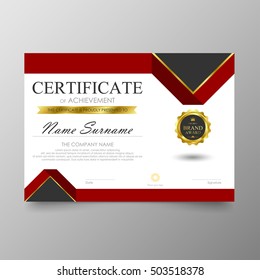 Certificate Template Awards Diploma Background Vector Stock Vector ...