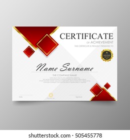 Certificate template awards diploma background vector modern value design and luxurious elegant.Illustration layout cover leaflet horizontal in A4 size pattern.