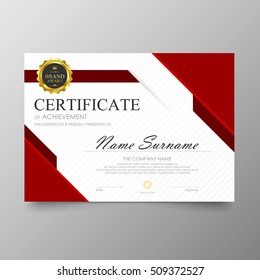 Certificate template awards diploma background vector modern value design and luxurious elegant.Illustration layout cover leaflet horizontal in A4 size pattern.