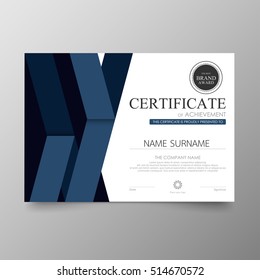 Certificate template awards diploma background vector modern value design and luxurious elegant.Illustration layout cover leaflet horizontal in A4 size pattern