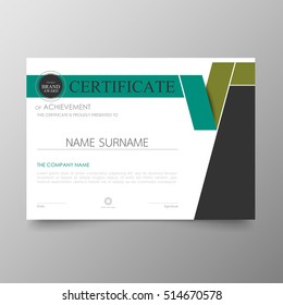Certificate template awards diploma background vector modern value design and luxurious elegant.Illustration layout cover leaflet horizontal in A4 size pattern