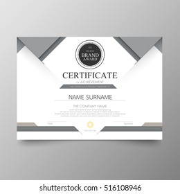 Certificate template awards diploma background vector modern value design and luxurious elegant.Illustration layout cover leaflet horizontal in A4 size pattern.