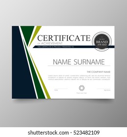 Certificate template awards diploma background vector modern value design and luxurious elegant.Illustration layout cover leaflet horizontal in A4 size pattern.