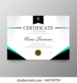 
Certificate template awards diploma background vector modern value design and luxurious layout.  leaflet cover elegant horizontal Illustration in A4 size pattern.