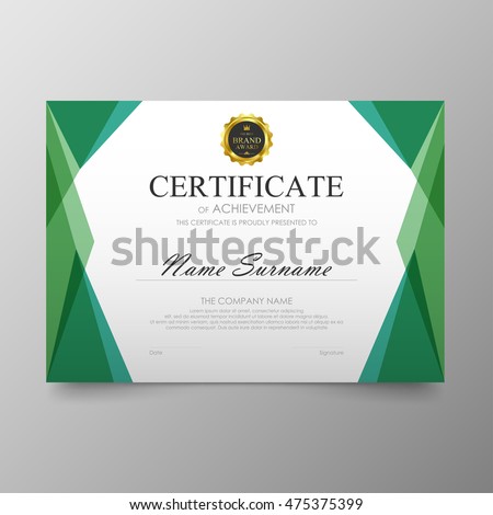 Certificate template awards diploma background vector modern value design and luxurious elegant.Illustration layout cover leaflet horizontal in A4 size pattern.