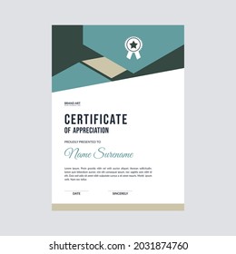 Certificate template awards layout vector