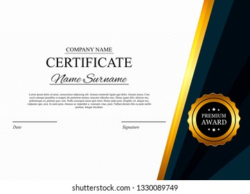 Certificate template Background. Award diploma design blank. Vector Illustration EPS10