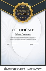 Certificate template Background. Award diploma design blank. Vector Illustration EPS10