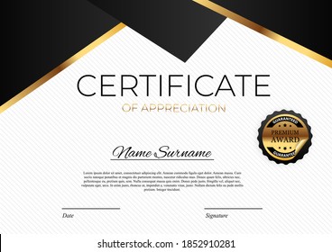 Fondo de la plantilla de certificado. Diseño de diploma en blanco. EPS10 de ilustración vectorial
