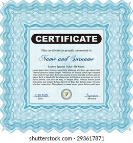 Certificate template. Beauty design. With background. Vector pattern that is used in money and certificate.