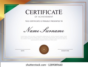 Certificate Template Border Stock Vector (royalty Free) 1289089660 