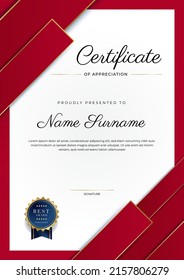 Certificate template for business, award, diploma certificate design 