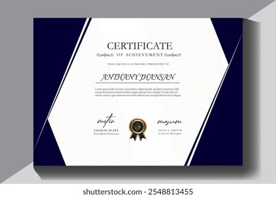 Certificate template. Business, Award, Training achivement certificate or diploma design