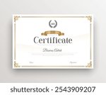 Certificate Template Business Training Achievement with Elegant and luxurious certificate awards template