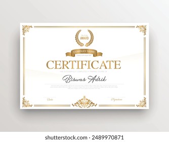 Certificate Template Business Training Achievement with Elegant and luxurious certificate awards template