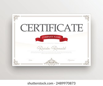 Certificate Template Business Training Achievement with Elegant and luxurious certificate awards template