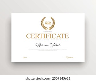 Certificate Template Business Training Achievement with Elegant and luxurious certificate awards template