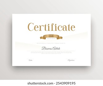 Certificate Template Business Training Achievement with Elegant and luxurious certificate awards template