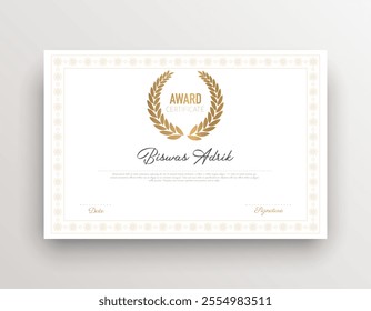Certificate Template Business Training Achievement with Elegant and luxurious certificate awards template Diploma Certificate 