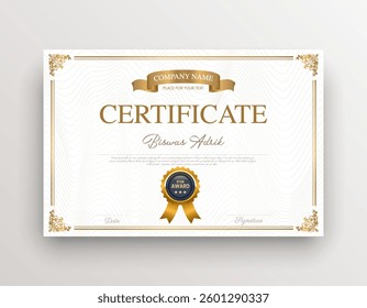 Certificate Template Business Training Achievement with Elegant and luxurious certificate awards template Diploma 