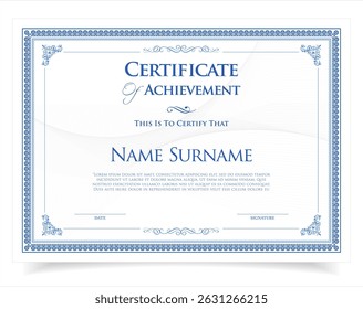 Certificate Template Business Training Achievement with Elegant and luxurious certificate awards template 