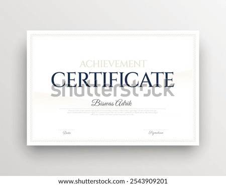 Certificate Template Business Training Achievement with Elegant and luxurious certificate awards template
