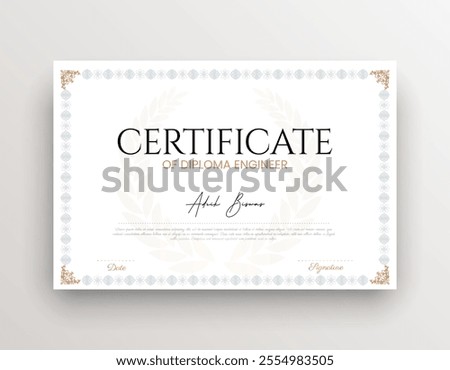 Certificate Template Business Training Achievement with Elegant and luxurious certificate awards template Diploma Certificate 